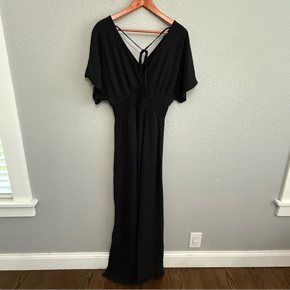 Black Maxi Size Medium Flutter Sleeves NWT - Picture 3 of 5